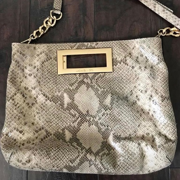 Michael Kors | Bags | Michael Kors Faux Snake Skin Shouldercrossbody ...